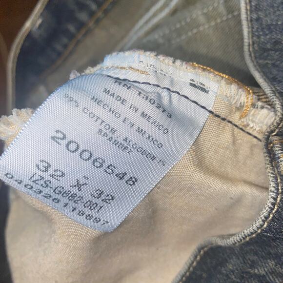 Lee Dark Wash Blue Denim Relaxed Straight Leg Jeans Men's Size 32x31 - Picture 7 of 8